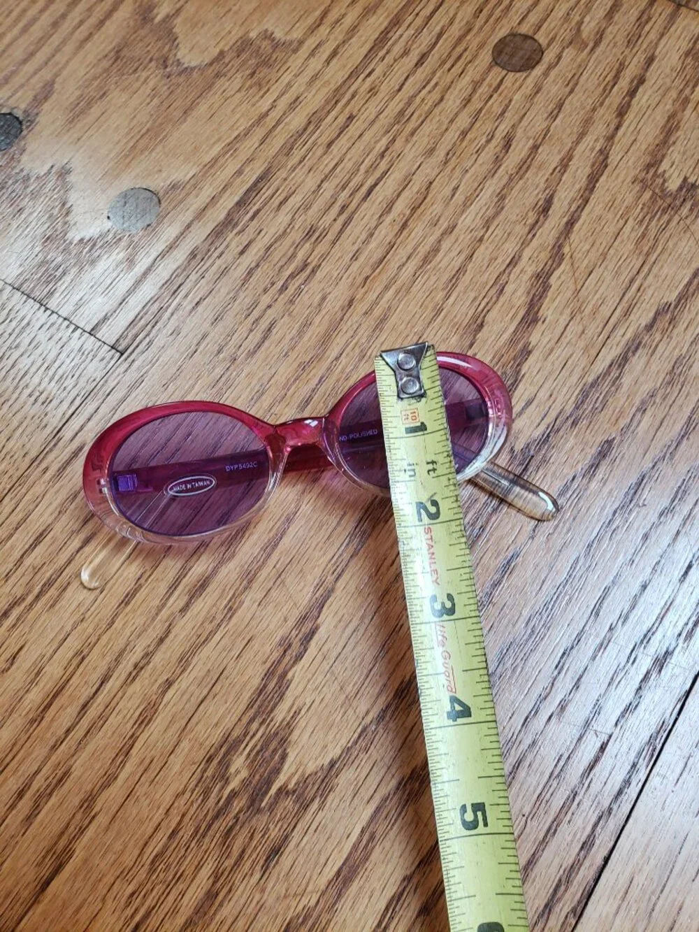 Vintage NOS Pink Ombre Oval Sunglasses Sun Guard UV Protection